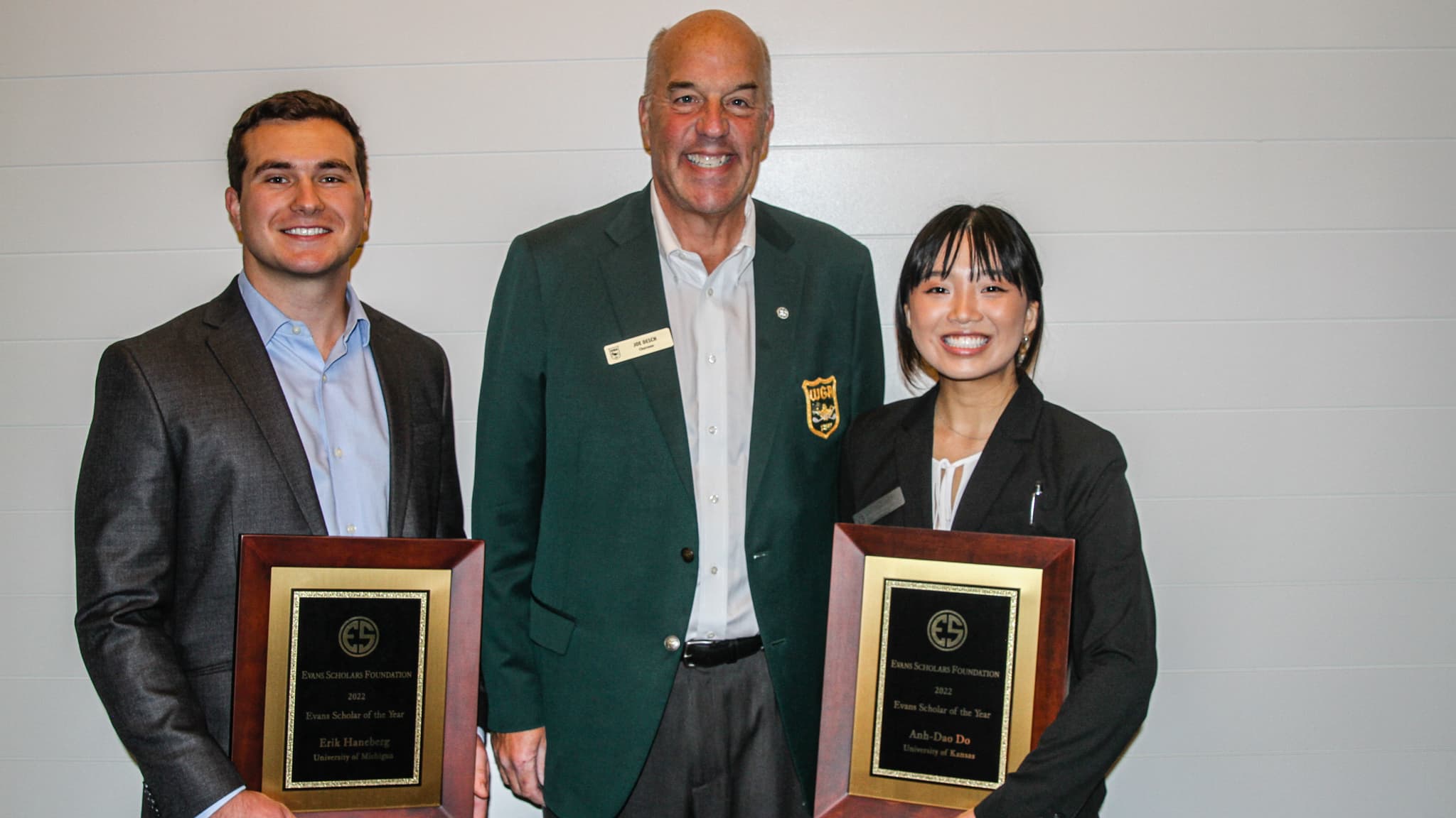 Evans Scholars honored for academics, leadership