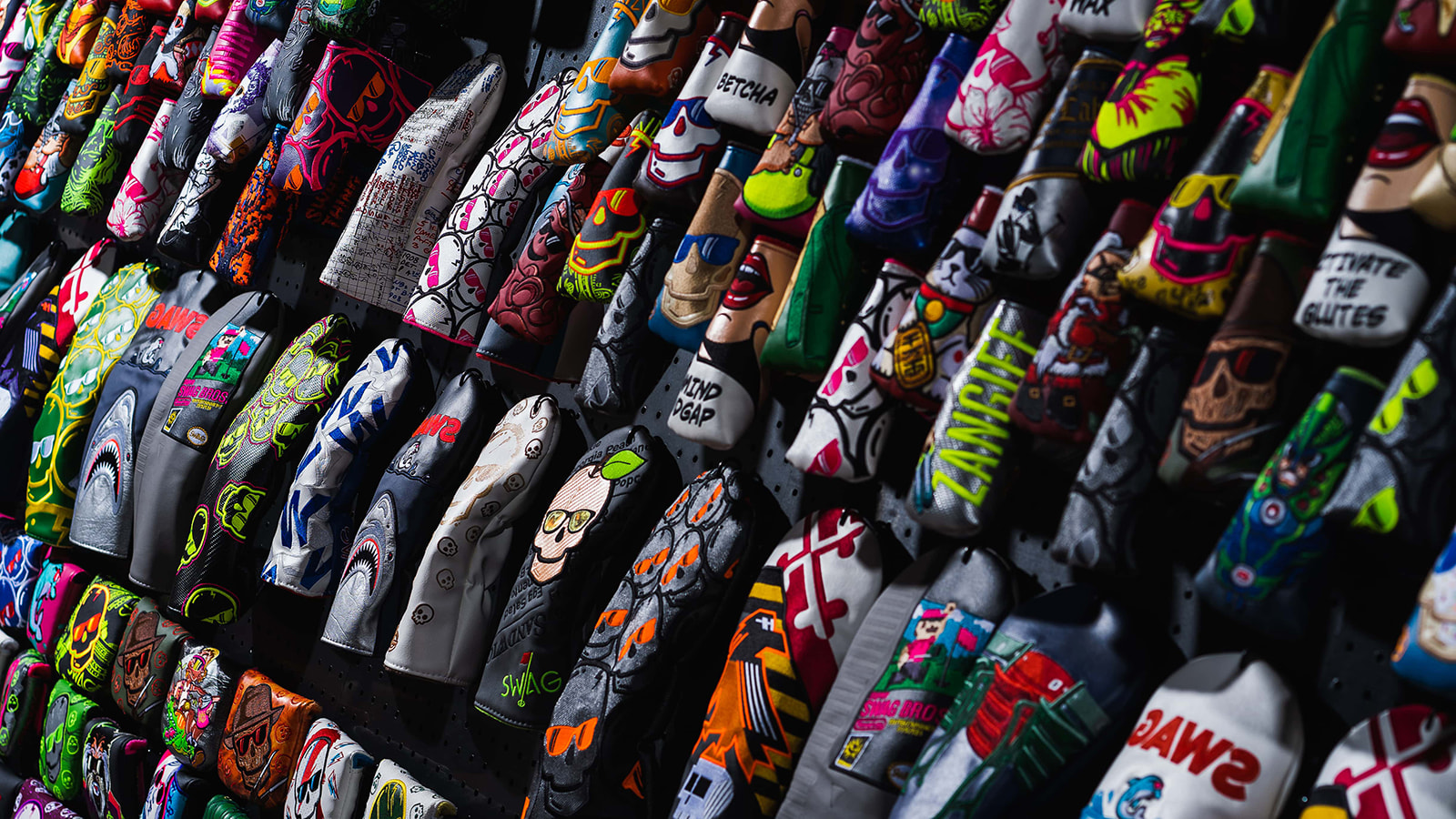 Display of Swag headcovers